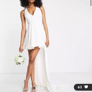White Dress with attached train